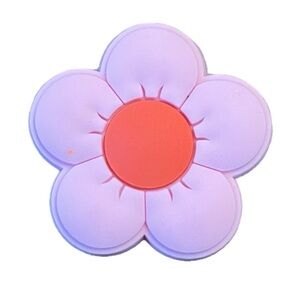 Pink & Orange Flower Croc Charm